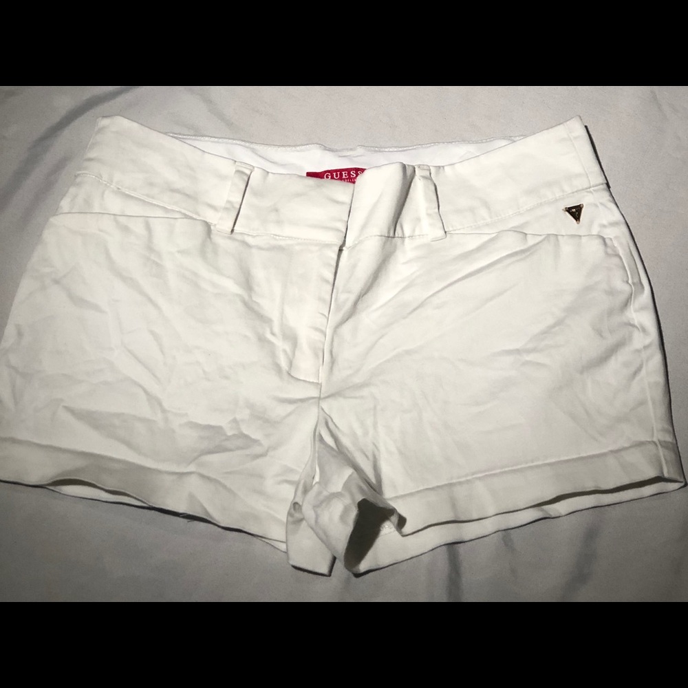 Guess white shorts
